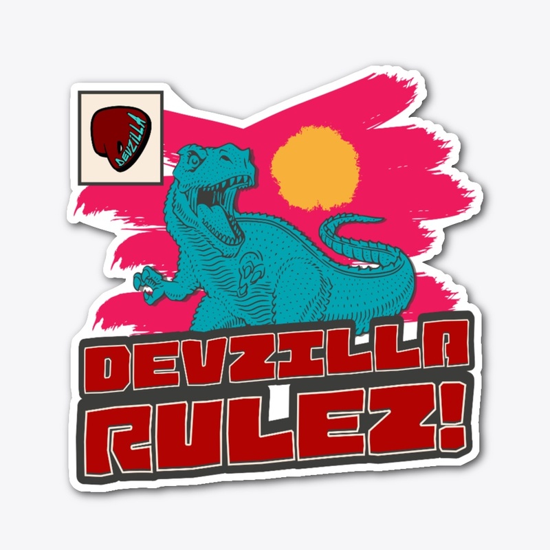 DEVZILLA RULEZ! Stickers