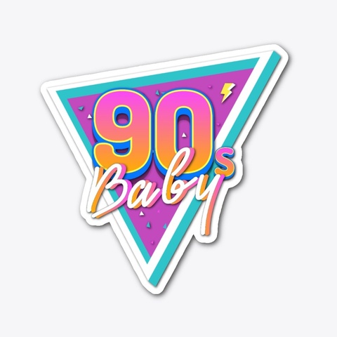 90s Baby Sticker Standard T-Shirt Front
