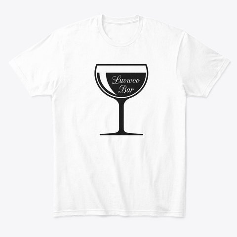 Luvwoo Bar Tee White White T-Shirt Front