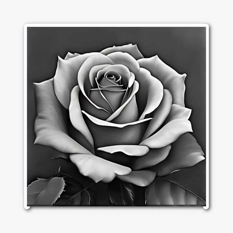 Black and white sticker