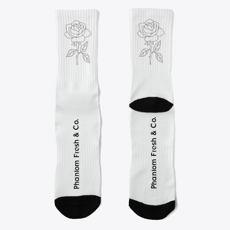 Phantom Flower Crew Socks