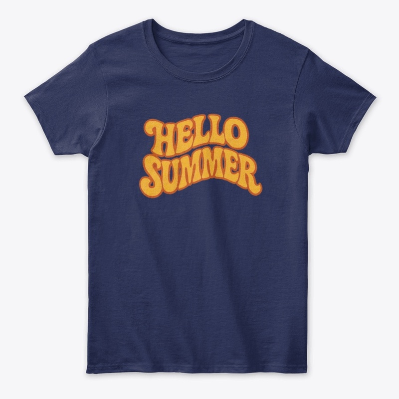 Retro "Hello Summer" Typography Design