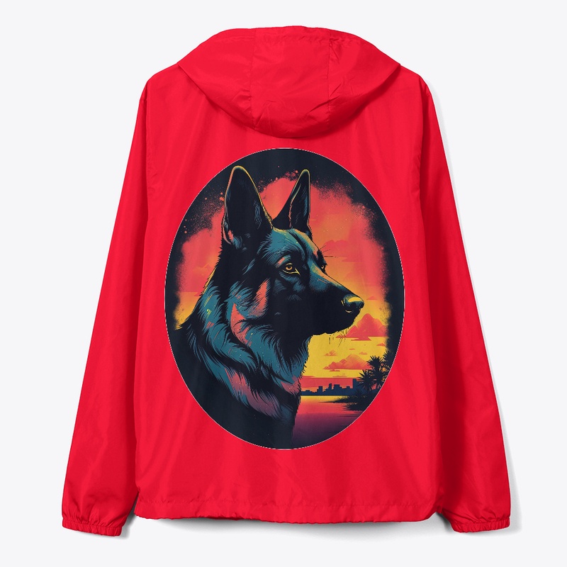 German Shepherd at Sunset