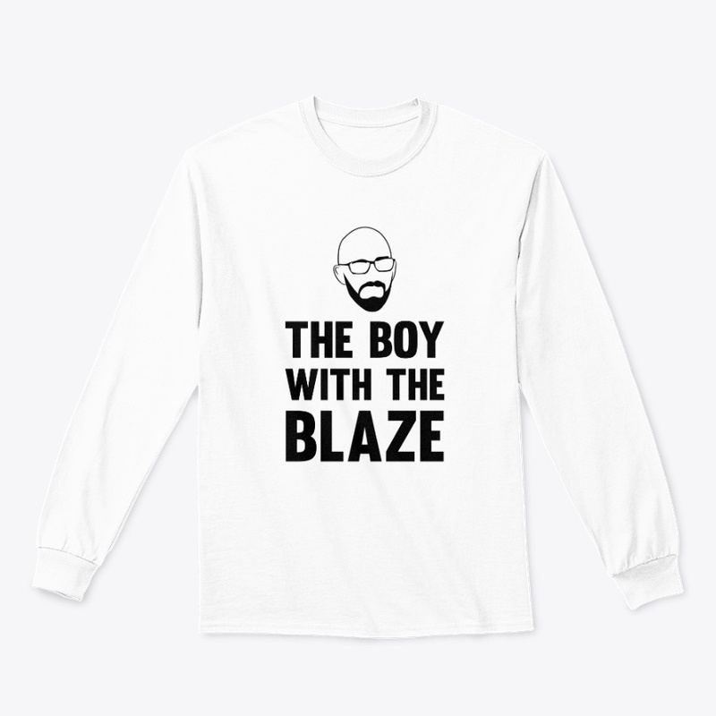 The Boi with the Blaze - black on white.