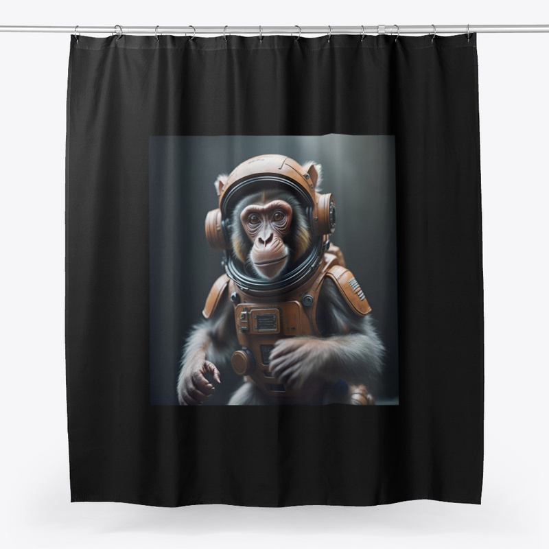 A monkey in a spacesuit