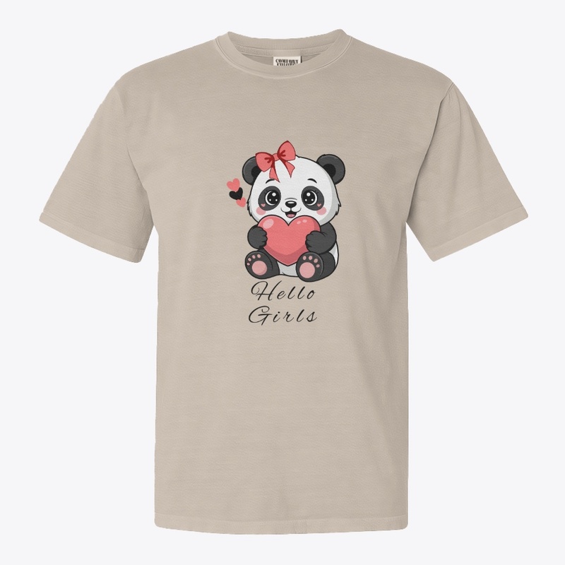 Hello Girls and Cute Panda