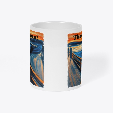 The Scream! Cat Mug White Camiseta Right