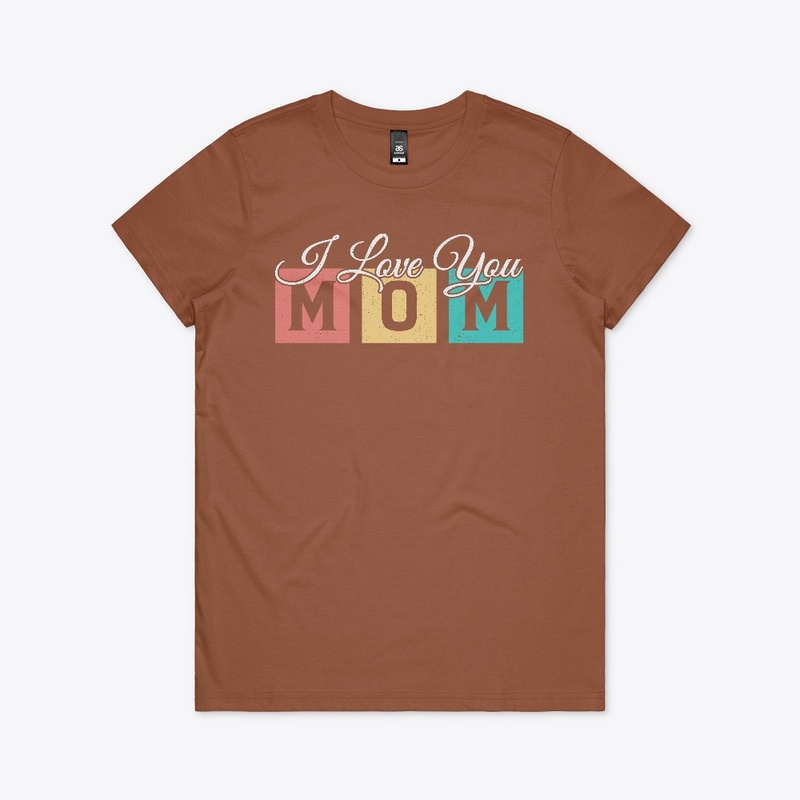 I Love You Mom Retro Vintage T-shirt