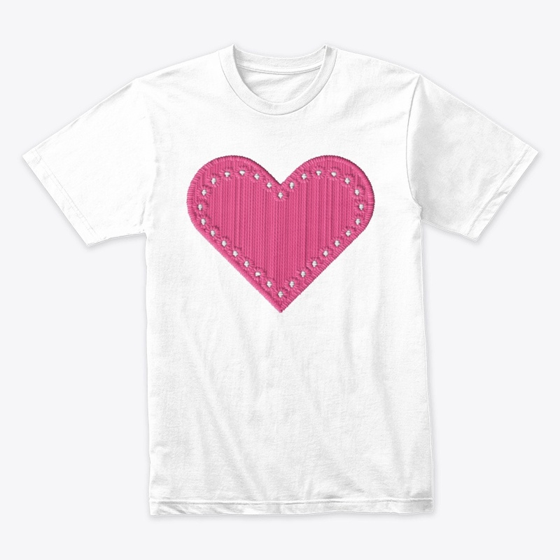 Pink Heart Cute Girls T-Shirt