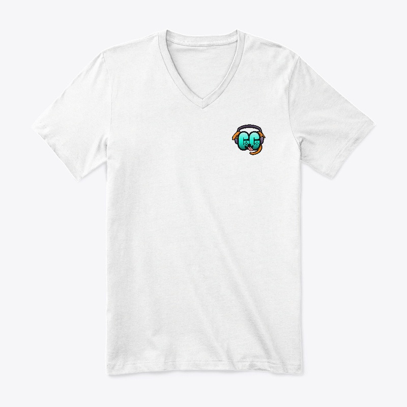 Men's V Neck T-shirt (corner logo)