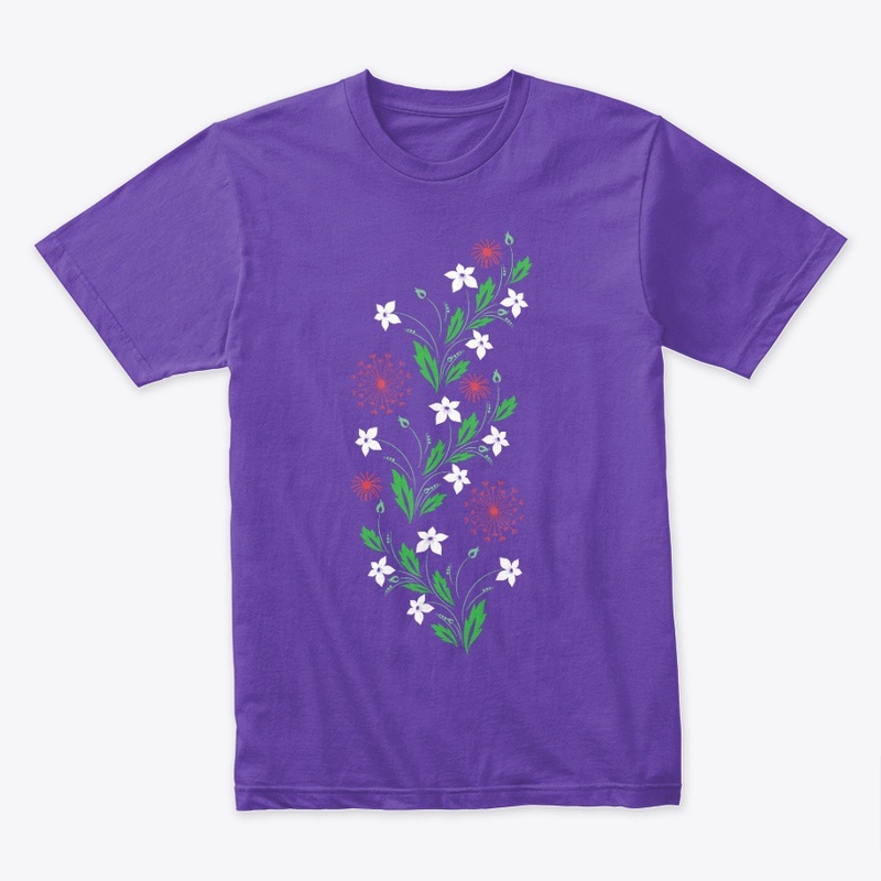 Art Nouveau Boho Wildflowers Flowers tee
