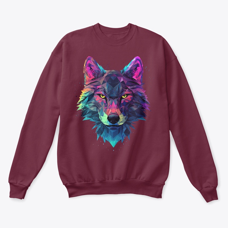 Geometric 3D Low Poly Wolfhead