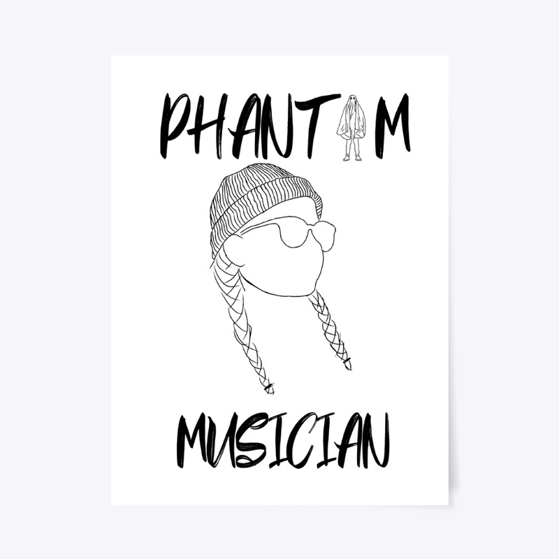 Phantom Merch Black on White