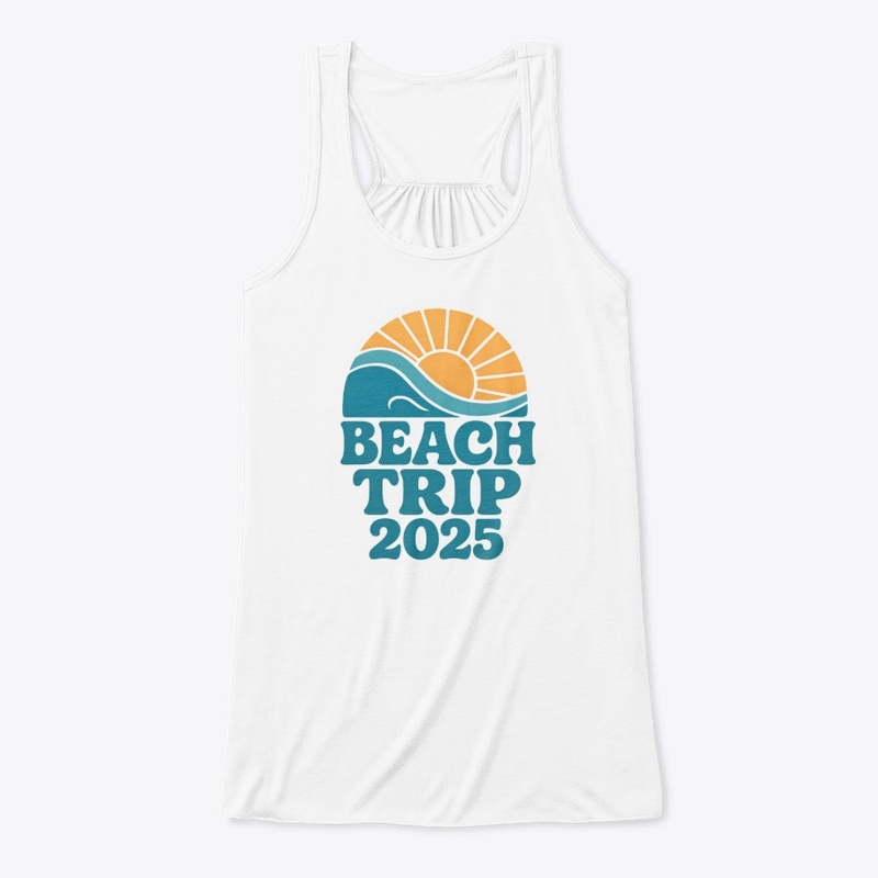 Beach Trip 2025 Retro Vacation Tee