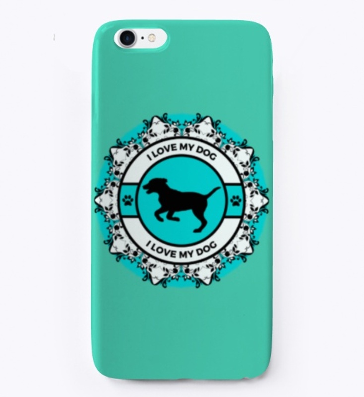 Turquoise I Love My Dog