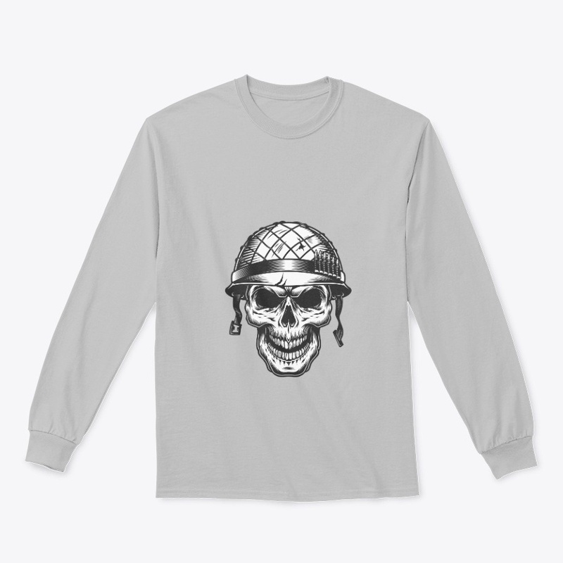 Skull in Soldier Helmet