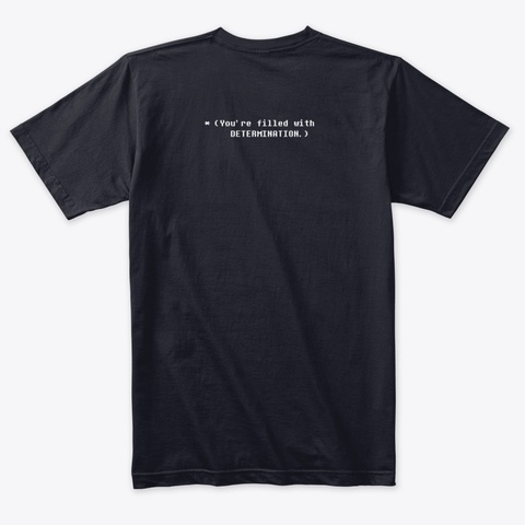 Undertale   Determination Vintage Navy Maglietta Back