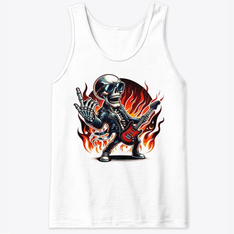 Flaming Skeleton Guitarist