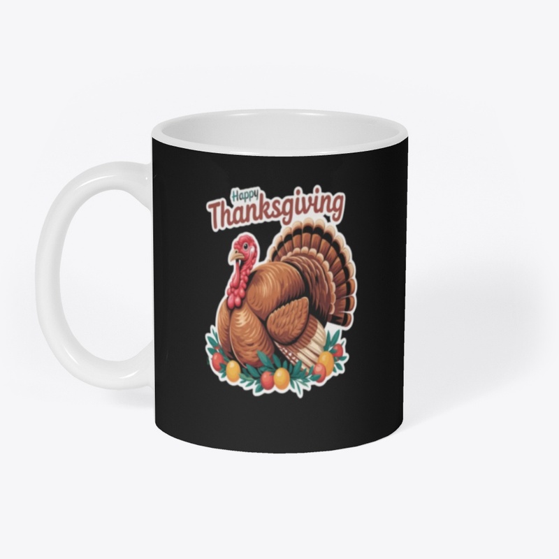 Happy Thanksgiving Turkey Art