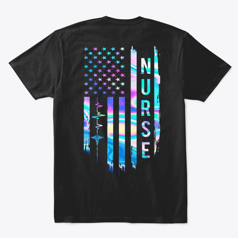 Awesome US Flag Heart Nurse