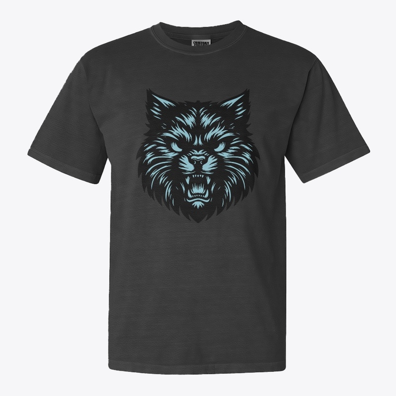 Bold Feline Head Design 