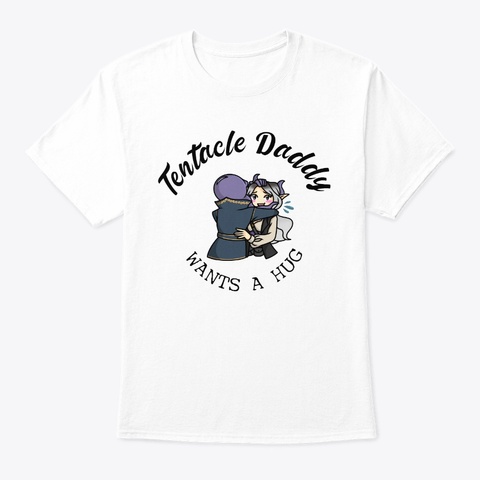 Tentacle Daddy T Shirt In White White T-Shirt Front