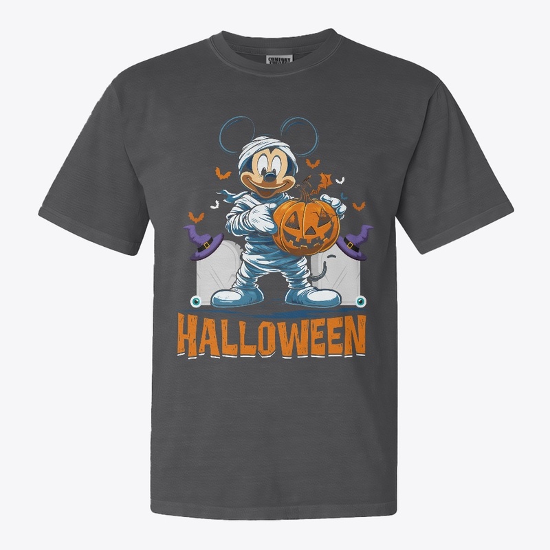 Mummy Mickey Pumpkin Halloween Fun Tee