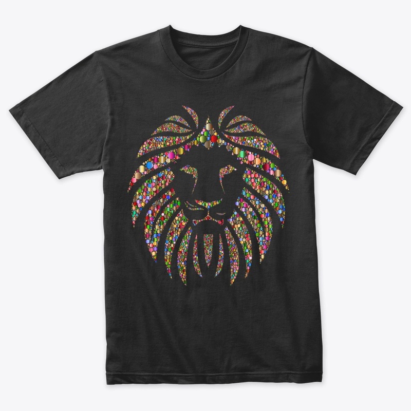 tète de lion multicolore  