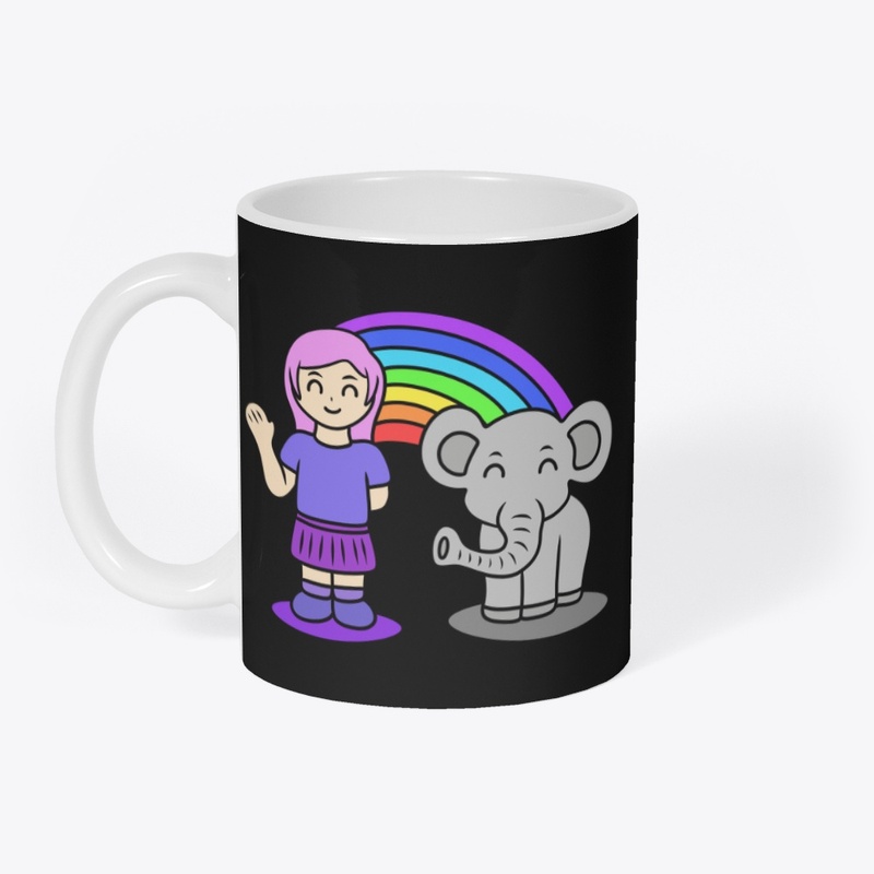 Cute girl with elephant