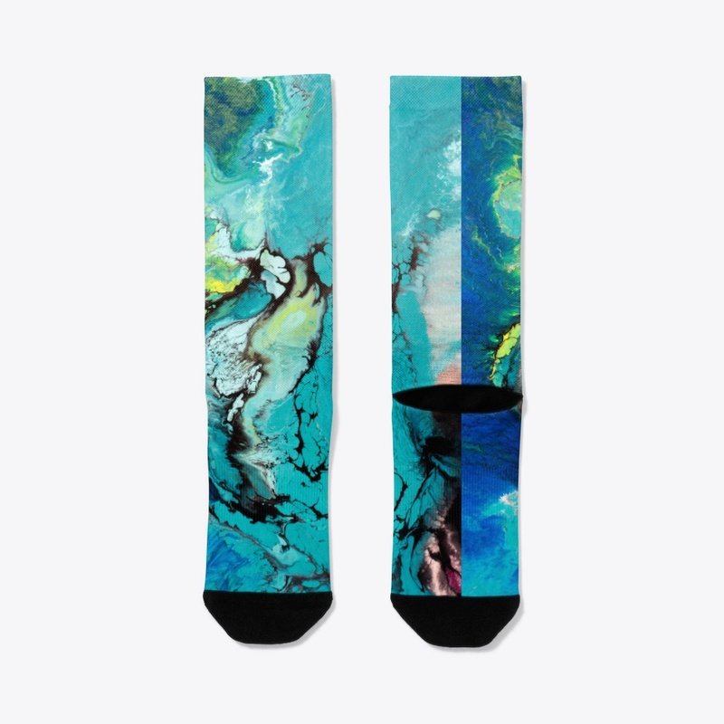PRINTED SOCKS - DEEP BLUE