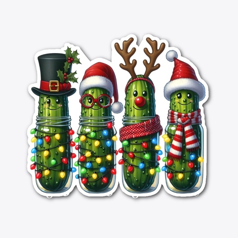 Funny Christmas Pickles Standard Camiseta Front