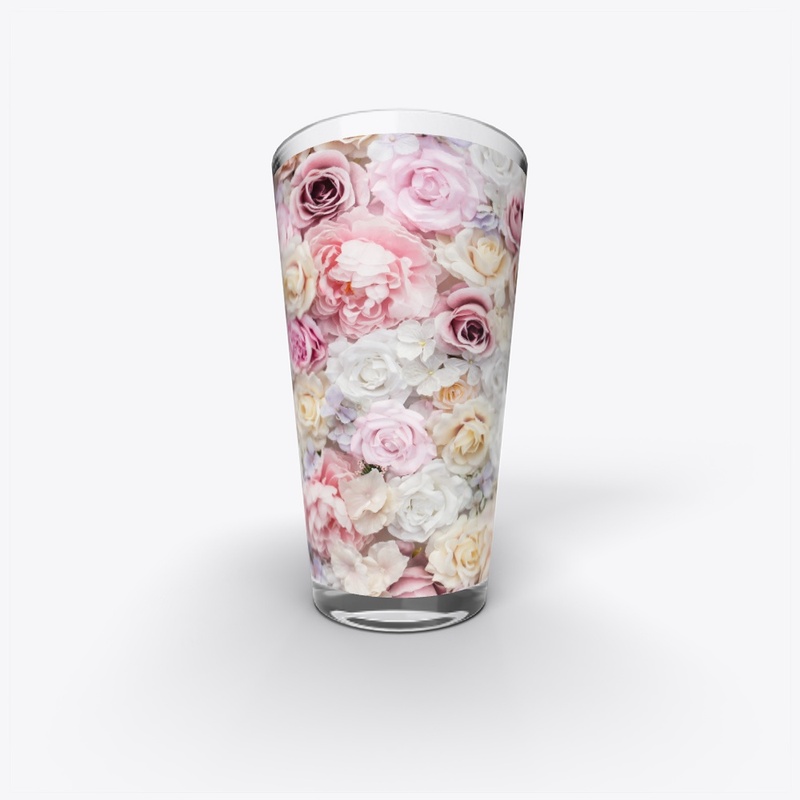 White rose mug