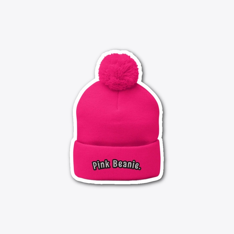 Pink beanie sticker