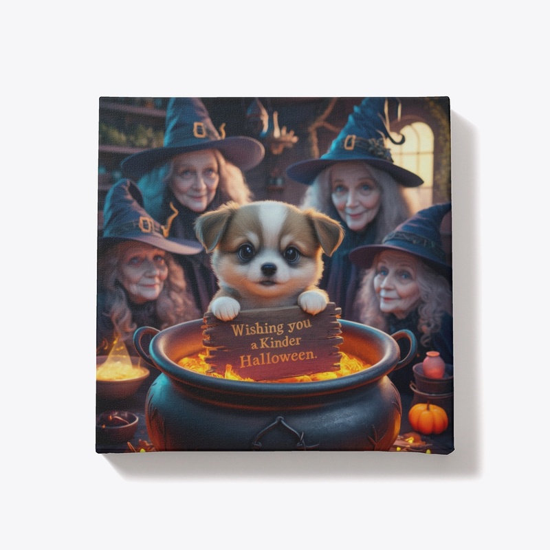 Spooky Cute Fun: Kinder Halloween Canvas