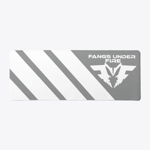 Fangs Under Fire Mousepad (Full Size) Medium Grey T-Shirt Front
