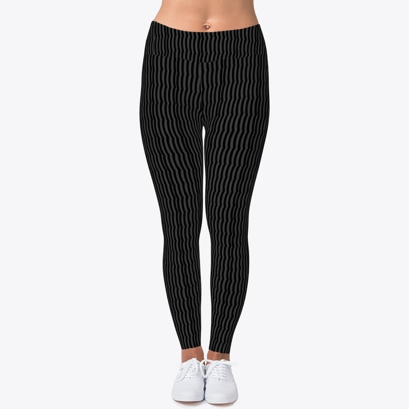 Parallel Vertical Wavy Lines Bk&Grey