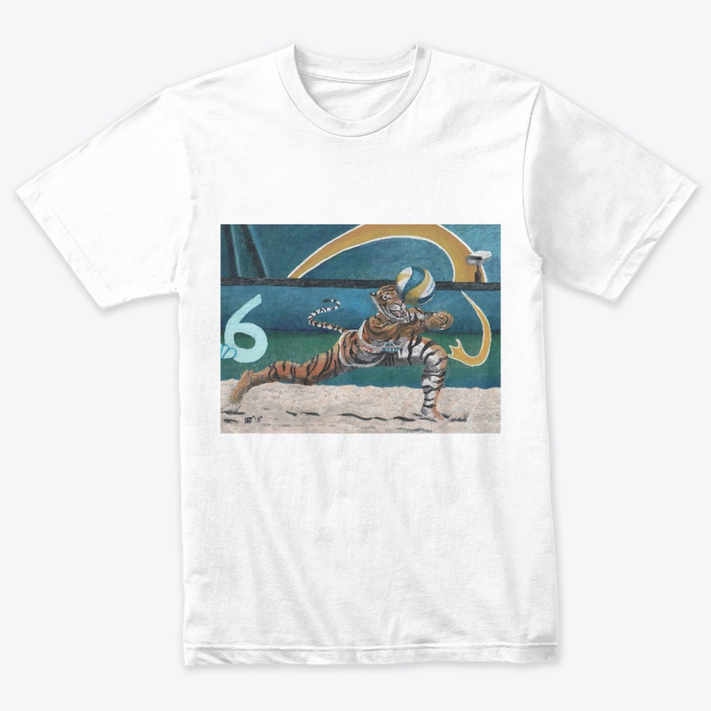 Cat Warrior Playing Volleyball