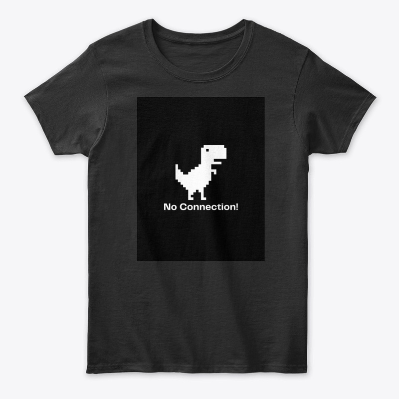 Black and White Simple Dino T-Shirt