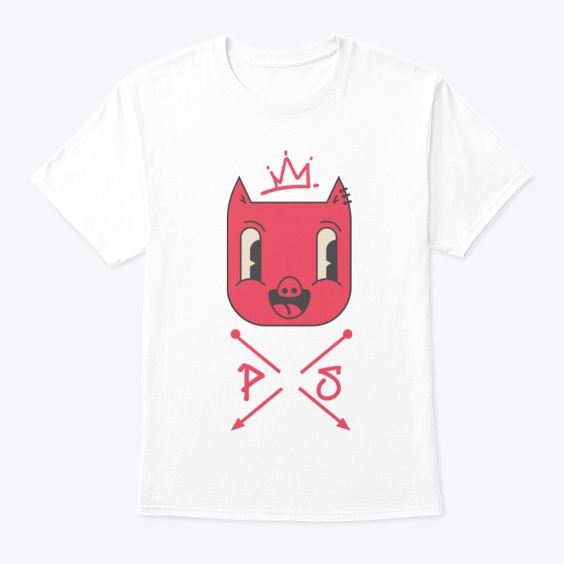 Red pig king of style and partying.