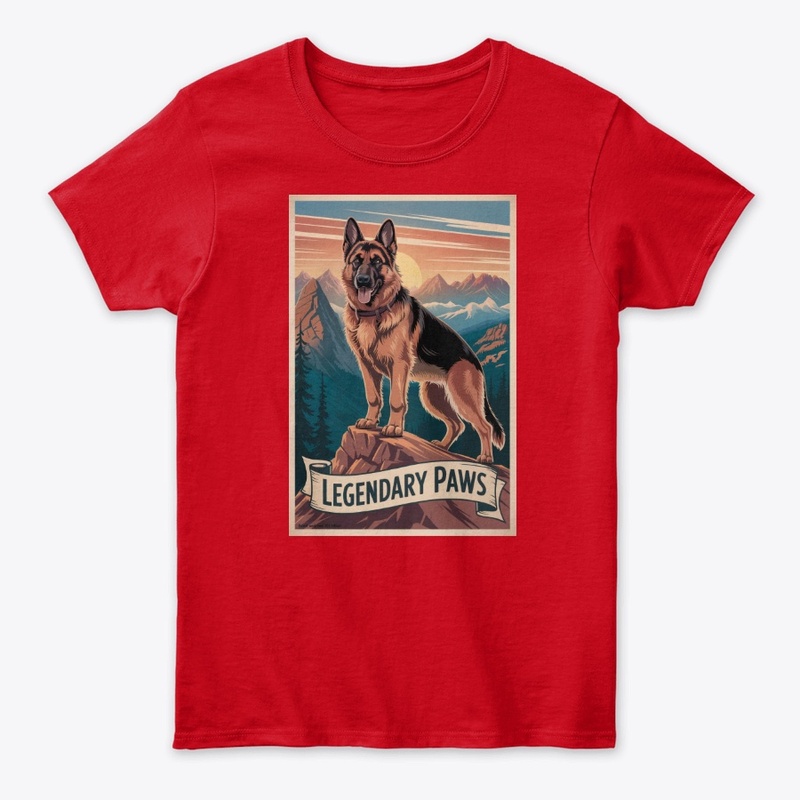Adventure German Shepherd Poster Tee