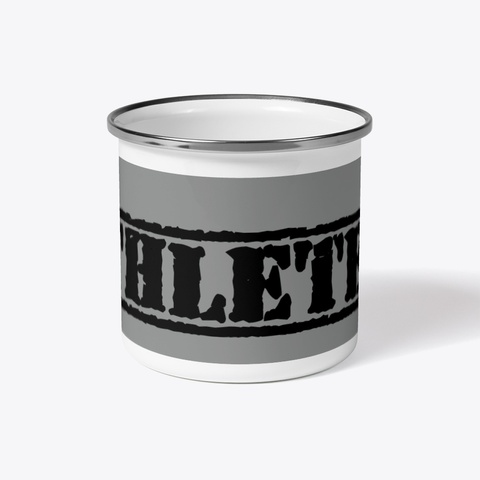 Athlete 1 Camping Mug Medium Grey T-Shirt Right