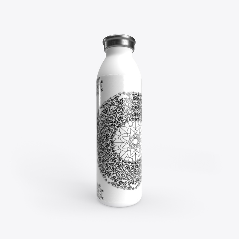 Black and white mandala 