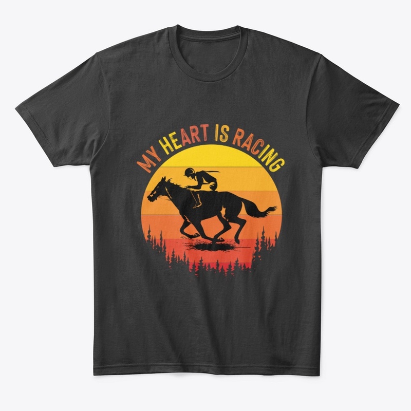 Vintage Retro Horse Racing Racetrack