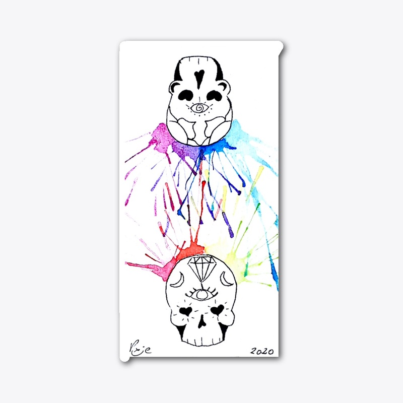 Rainbow Love Skulls