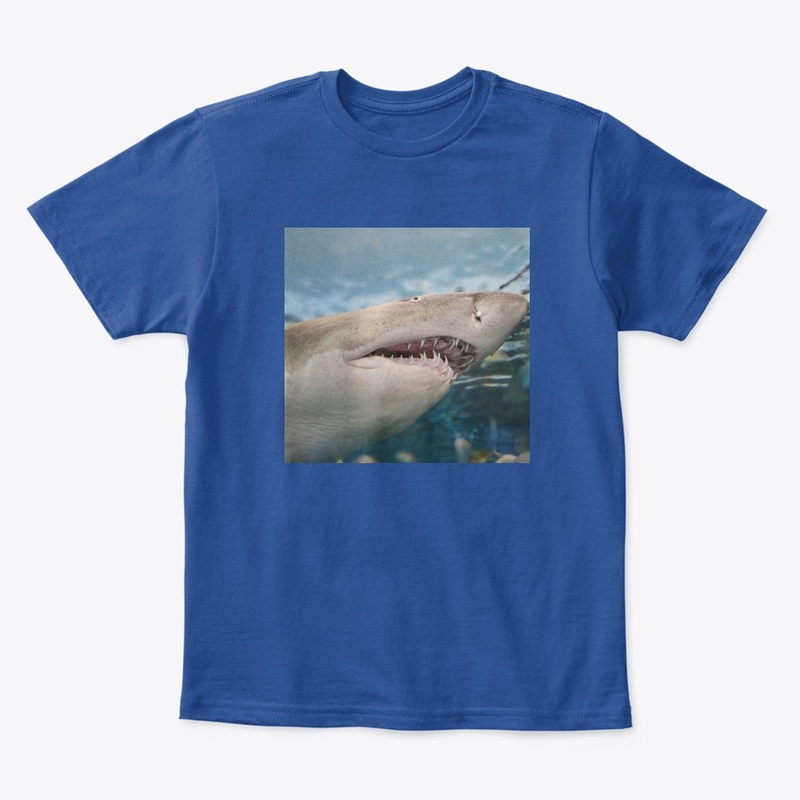 Sharp and Angry Shark tee shirt for kids