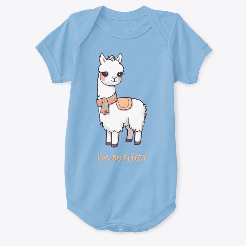 Cute Llama with Scarf & Saddle