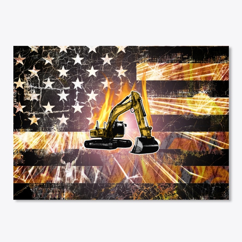 Excavator Flag Sparks