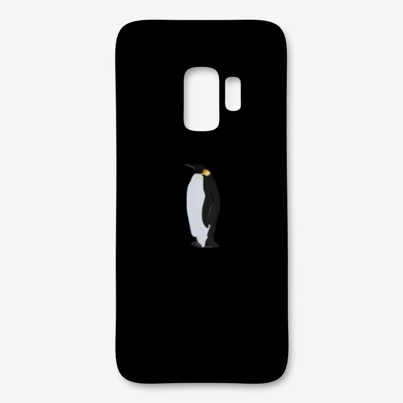 The Purple Penguin black phone case