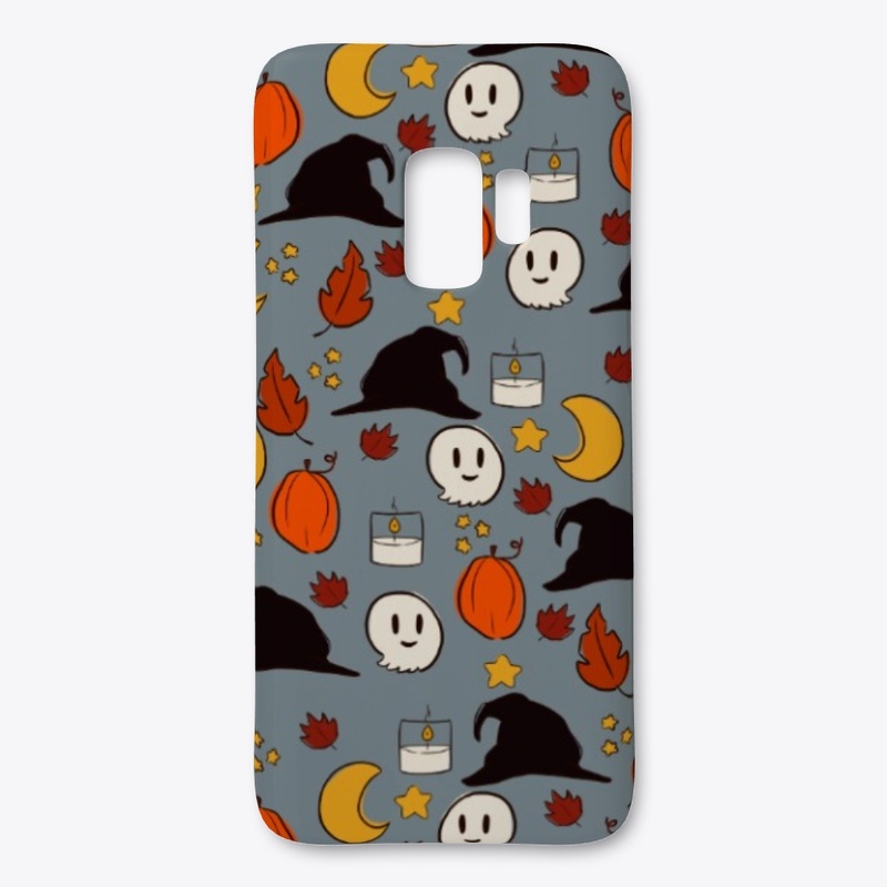 autumn spooky print phone case