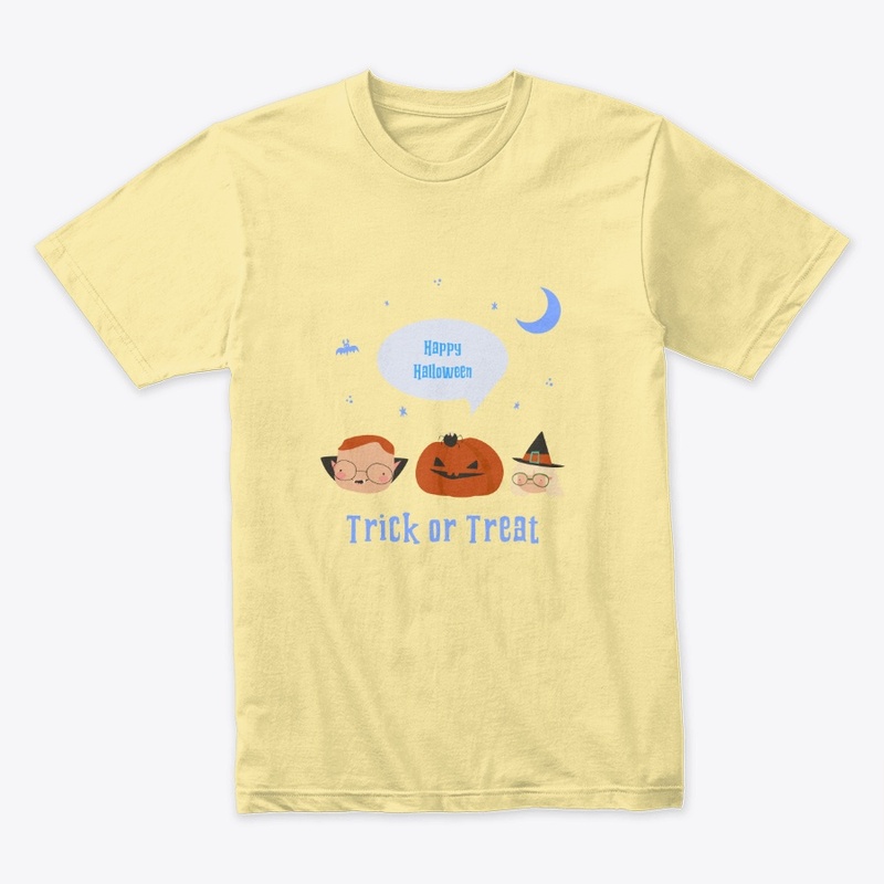 3 Faces Happy Halloween Design